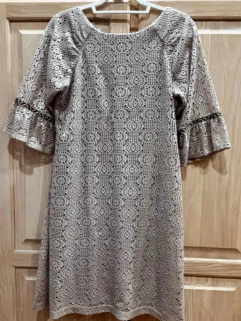 Rabbit Rabbit Rabbit Taupe Lace Midi Dress - Picture 2 of 7